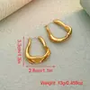 Nuevos pendientes geométricos retro de diseño de nicho de moda para otoño e invierno, pendientes de aro de lujo con luz dorada de alta gama para mujer.