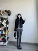 Conjunto pequeño de alta gama estilo petit bourgeois, hombro normal, chaquetita estilo Chanel, otoño para mujer, falda corta, atuendo con alto sentido de la inteligencia, estilo chica rica