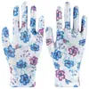 Guantes de Nylon Tejido Fino Estampado Antideslizantes Resistentes al Desgaste Transpirables a Prueba de Polvo para Tareas del Hogar Jardinería Trabajo Protección Laboral para Mujeres