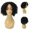 Peluca de moda sintética de alta temperatura transfronteriza para mujer, rizos pequeños estilo africano, raya media con flequillo, peluca esponjosa hecha a máquina, calidad de exportación
