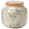 Fabricante Lata de Té de Espárrago Esmeralda Lata Sellada Lata de Cerámica para Almacenar Té a Prueba de Humedad Almacén Pequeño de Té Verde Pu'Er Chino de Alta Gama