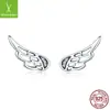 Colgante de plata Joyería de moda europea y americana alas de elfo Pendientes de plata de ley S925 en stock SCE343