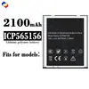 Adecuado para baterías de teléfonos móviles Hanbit, nuevo 2100mAh de larga duración y duradero ICP565156, venta al por mayor de fábrica