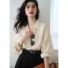 Jaqueta Camisa Respirável com Proteção Solar em Algodão Tencel e Linho Roxo Claro para Mulheres, Novo Design Primavera e Verão 2026 Camisa Solta