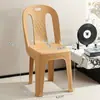 Silla con Respaldo de Plástico para Adultos, Sala de Estar en Casa, Respaldo Engrosado, Antideslizante, Puesto de Comida, Mesa y Silla de Mahjong, Silla y Taburete de Comedor para Mercado Nocturno