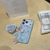 Soporte Harada Osamu de fondo azul apto para iPhone 18 Pro Max con cadena para colgar, funda de teléfono Apple 17, soporte 15, 16 acabado mate