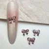 Venta Caliente 2025 Nuevo Hielo Transparente Estampado de Leopardo Lazo Joyería para Uñas DIY Accesorios para Uñas Accesorios para Uñas Portátiles