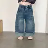 Pantalones Vaqueros para Niños, Pantalones Casuales de Pierna Ancha para Niñas, Ropa de Primavera para Niños, Nuevos Pantalones Largos Rectos para Bebé de Primavera y Otoño 2026