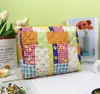 Bolsa de Cosméticos de Gran Capacidad Bolsa de Almacenamiento Estampada Bolsa Interior Bolsa de Almacenamiento Portátil Organizador Estudiantil Bolsa de Algodón Acolchada para Lavar