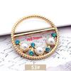 Versión coreana de hebilla de toalla de seda multifuncional al por mayor hebilla de ropa de alto nivel accesorios decorativos de pedrería de perlas hebilla de nudo de esquina