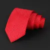 Gravata Masculina Bordado Jacquard Gravata Vermelha Gravata Masculina de Alta Qualidade Amarrada à Mão Traje Formal Fabricante Personalizado Estoque Pronto Atacado
