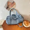 Bolso de hombro de mezclilla retro de moda de nicho transfronterizo 2026 bolso cruzado casual de gran capacidad estilo coreano bolso de mano para estudiante