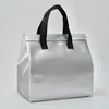 Bolsas Isolantes de Folha de Alumínio Não Tecido em Estoque para Levar, Personalizáveis com Impressão de Logotipo, Embalagem Descartável para Alimentos para Milk Tea e Bolos