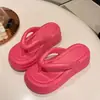 Chanclas super suaves de 7 cm para mujer, calzado de exterior, chanclas con sensación de EVA, zapatos de plataforma pequeña, sandalias que aumentan la altura, venta al por mayor