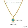 Collar Ojo Hip-Hop Americano Ojo del Diablo Nicho Cadena para Suéter de Acero Inoxidable de Gama Alta Nuevo Otoño e Invierno para Hombres