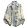 Chaqueta Casual con Solapas Tie-Dye Nuevo Estilo Primavera 2026 para Hombre Diseño Holgado Chaqueta Retro Americana