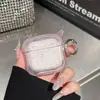 Adecuado para Airpodspro3 Cubierta Protectora Transparente con Polvo de Brillo Cintura Pequeña Auriculares Bluetooth Apple AirPods 1ª/2ª Generación