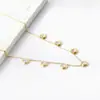 Cadena para clavícula simple europea y americana estilo ins de comercio exterior elegante moderna chapada en amor diamante blanco acero inoxidable no descolorante collar