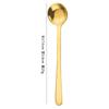 Aço Inoxidável 304 Colher Redonda Fundo Plano Doméstica Espessada Colher de Comer Colher para Mexer Café Dourada Colher Ninho de Pássaro Colher de Sobremesa