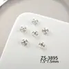 Accesorios para Uñas Cruz de Plata Pura Corazón de Cuervo, Estilo Versátil Retro Dulce y Genial, Decoraciones para Uñas Incrustadas de Diamantes