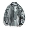 Camisa teñida de la marca de moda Ins, chaqueta informal de manga larga estilo Hong Kong para hombre, camisa elegante Ruan de moda con personalidad juvenil de otoño.