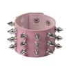 Pulseira punk europeia e americana exagerada com rebites pontiagudos, pulseira de couro gótica, vendas diretas da fábrica