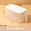 Caja de almacenamiento para gabinete de cocina con asa, asa de posición alta con tapa, caja de almacenamiento, armario colgante, refrigerios, refrigerador, cesta de almacenamiento transparente
