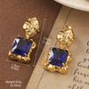 Pendientes Vintage Antiguos de Época Serie de Pintura al Óleo Van Gogh Flor de Aceite Goteante Borla de Perla Pendientes Joker Venta al por Mayor