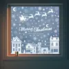 Decoraciones Navideñas Transfronterizas, Renos, Copos de Nieve, Pegatinas Estáticas, Trineos Creativos, Luna, Casas de Nieve, Pegatinas Navideñas al por Mayor