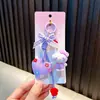 Chaveiro Gato Morango Desenho Animado Gatinho Pingente de Bolsa Lanyard de Celular Fofo Pingente para Chaveiro de Carro Pequeno Presente