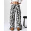 Disponible en stock, envío transfronterizo, TK, Amazon, tiempo AliExpress, Europa y Estados Unidos, nuevos pantalones casuales, pantalones con estampado de leopardo, pantalones de pierna ancha.