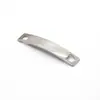 Pieza curva de doble agujero de acero inoxidable transfronterizo, etiqueta larga en forma de arco multitaladro, se puede grabar con láser, accesorio básico para joyería