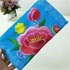 2026 Nuevo Estilo Estilo Étnico de Yunnan Cartera Suave Bordada para Mujer, Monedero Bordado para Teléfono Móvil, Bolso de Mano tipo Cartera para Mujer