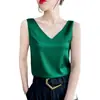 Camisola de Verano Ropa Interior para Mujer con Traje Satén Seda Sin Mangas Superior Seda Hielo Base Ropa Exterior Imitación Seda de Morera