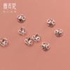 Pulsera DIY con cuentas de estrella de cinco puntas huecas de plata 925 de 6 mm, accesorios semiacabados, cuerda tejida a mano S0484