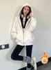 Sudadera Retro Americana High Street para Mujer Primavera Otoño Oversize Color Sólido Delgada con Capucha Estilo Perezoso Cárdigan