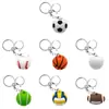 Venta Caliente Llavero Colgante de Bola Estéreo 3D Accesorios para Bolsos Llavero PVC Goma Blanda Llavero Colgante Pequeño Decorativo
