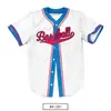Jaqueta de baseball americana sublimada, casaco esportivo, jersey de softball, camisa de beisebol de competição para homens e mulheres, impressão personalizada