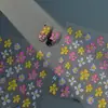 Dopamina Colorido Estéreo Pétalo Grabado Pegatinas para Uñas Flor Estéreo Pequeña Fresca Pegatinas Decorativas Pegatinas de Transferencia Adhesivas