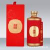 Garrafas de Vinho para Banquete de Casamento no Atacado, Garrafas Estilo Chinês Douradas com Tampa Duplo Felizes para Casamento, Garrafas Vazias Seladas, Conjunto Completo de Garrafas de Vidro