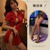 Noche Ting Xiang Nuevo Sexy Vintage Estilo República de China Sexy Ropa Interior Uniforme Apasionado Abertura Corto Caliente Cheongsam