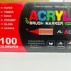 Marcador de pintura acrílica líquida directo bestseller transfronterizo con punta suave, diseño sin presión, para arte DIY de estudiante y pintura profesional