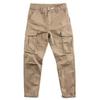 Macacão Masculino com Múltiplos Bolsos 2024 Primavera e Outono Novo Retro Solto Casual Calças Jovens Outdoor Reto Calças de Trabalho