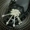 Acessórios de Flor de Sapato de Cristal Resistentes Estilo Coreano com Lantejoulas Bordadas, Franjas de Cristal Exquisite de Estilo Leve de Luxo