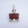 Interruptor Basculante de 6 Pinos e 3 Velocidades Kn3C-223 Interruptor Basculante com Reset Baquelite Preto Marrom