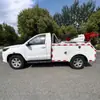 Caminhão Guincho Foton Azul Placa Nacional, Caminhonete Garagem Subterrânea Estrada Reboque de Guincho, Caminhonete 4x4 Veículo de Resgate