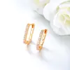 Pendientes de Moda Retro con Piedras Artificiales Xuping Aleación de Cobre Chapado en Color 18K Pendientes Rusos Pendientes Cuadrados Geométricos