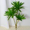 Simulación 3 ramas Lirio bambú decoración sala de estar madera de Brasil planta verde falsa hojas de bambú de plástico venta al por mayor simulación bambú rico