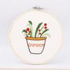 Vaso de cacto planta flor diy artesanal bordado material saco agulha conjunto