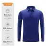 Nova camisa polo de manga comprida transfronteiriça feita sob medida para homens, moletom de outono e inverno, para o dia a dia casual, vestuário de trabalho de luxo leve, camiseta de manga comprida